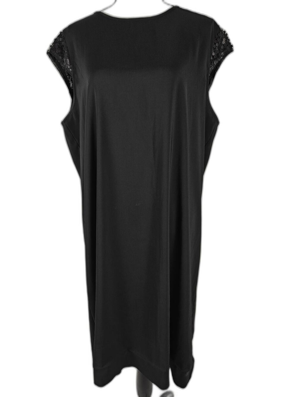 Women’s Mossimo Sequin Sleeve Shift Dress Black Size XXL